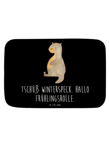 Mr. & Mrs. Panda Duschvorleger Otter Bauch mit Spruch in Schwarz