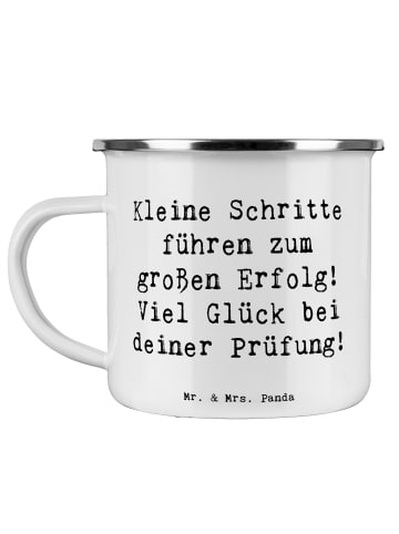 Mr. & Mrs. Panda Teetasse Spruch Prüfungen bestehen mit Spruch in Weiß