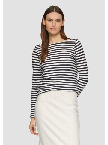s.Oliver T-Shirt langarm in Blau-weiß