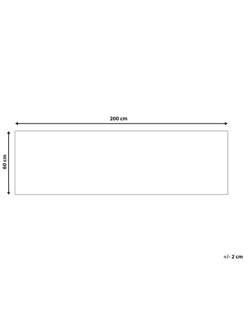Beliani Läufer RITAPURAM in Blau/Beige/Orange - (W) 60 x (H) 1 x (L) 200 cm