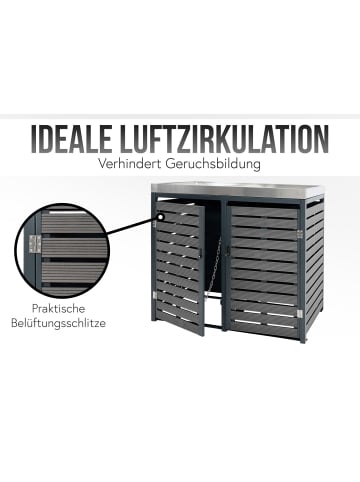 MCW 2er Mülltonnenverkleidung K14, Anthrazit