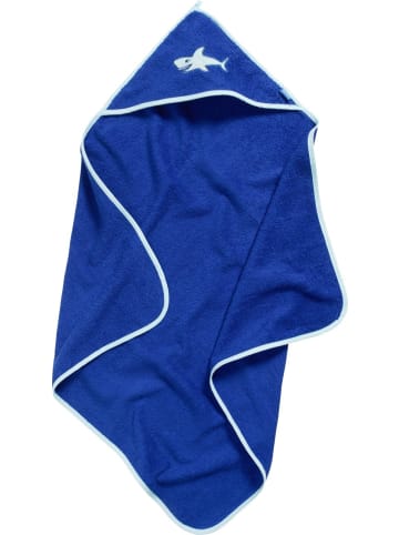 Playshoes Badetuch "Frottee-Kapuzentuch Hai" in Blau