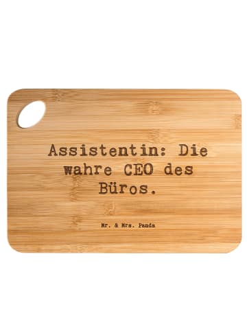 Mr. & Mrs. Panda wurstbrett Spruch Assistentin Königin mit Spruch in Braun