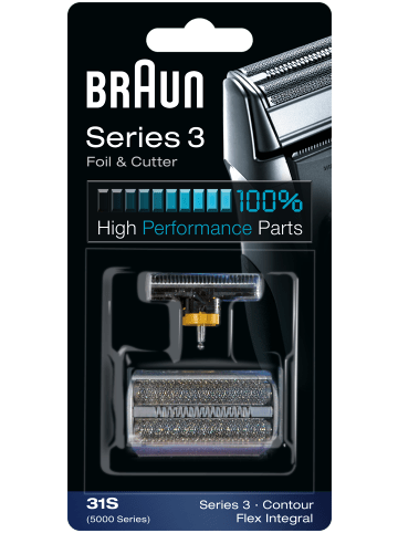 Braun Ersatzscherfolie "Series 3 - 31S Foil & Cutter" in Schwarz