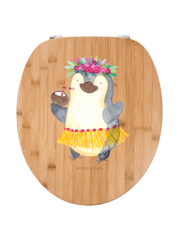 Mr. & Mrs. Panda Motiv WC Sitz Pinguin Kokosnuss ohne Spruch in Braun