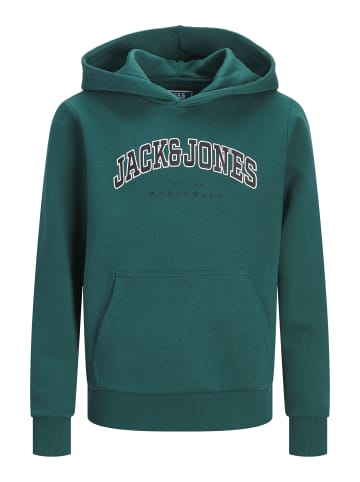 JACK & JONES Junior Sweatshirt JJECALEB VARSITY SWEAT HOODIE JNR in atlantic deep