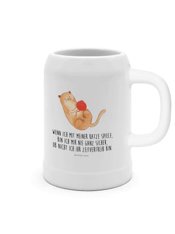 Mr. & Mrs. Panda Tonkrug Katze Wolle mit Spruch in Weiß
