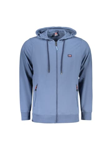 NORWAY 1963 Blaues Baumwoll-Kapuzen-Sweatshirt