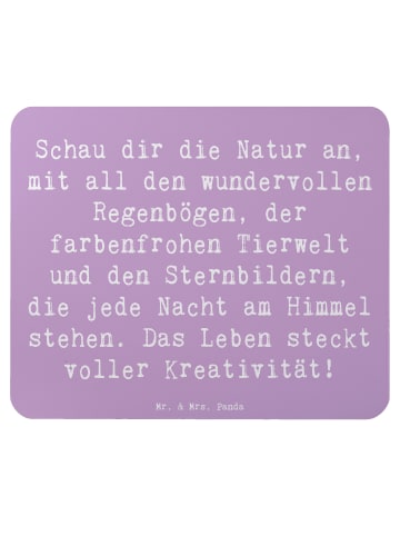 Mr. & Mrs. Panda Mouse Pad Spruch Kreativität im Leben mit Spruch in Lavendeltraum