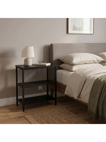 relaxdays Nachttisch in Schwarz - (B)60 x (H)61 x (T)30 cm