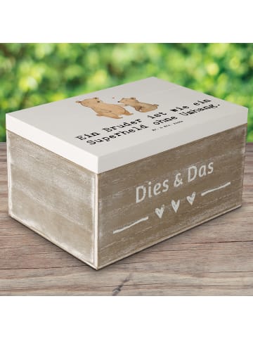 Mr. & Mrs. Panda Aufbewahrungsbox Spruch Bruder Superheld mit Sp... in Weiß