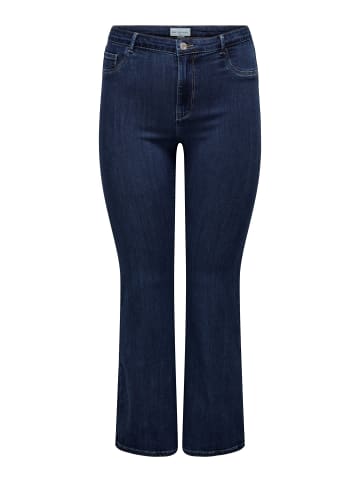 ONLY Carmakoma Flared fit jeans in Dark Blue Denim