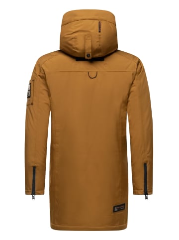 STONE HARBOUR Wintermantel Ragaan in Tobacco