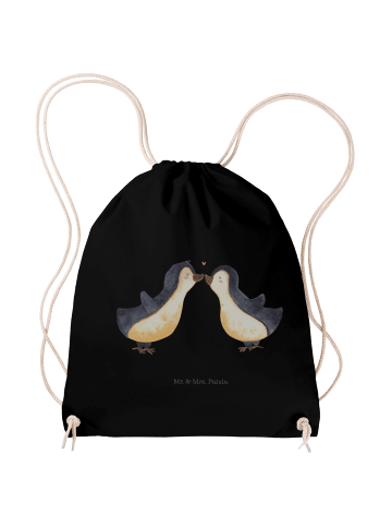 Mr. & Mrs. Panda Gymtasche Pinguin Liebe ohne Spruch in Schwarz