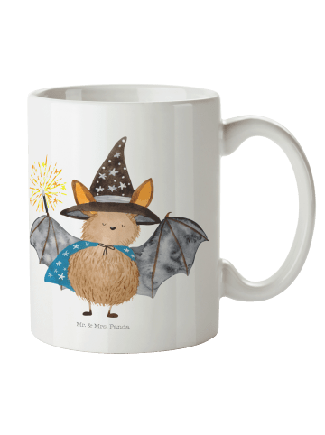Mr. & Mrs. Panda Tasse Fledermaus Zauberer ohne Spruch in Weiß
