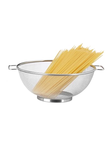 relaxdays 3x Standsieb in Silber - Ø26 cm