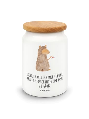 Mr. & Mrs. Panda Vorratsdose Alpaka Fahne mit Spruch in Weiß