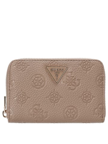 Guess Cresidia II SLG Med Zip Around - Geldbörse (black logo) in dark taupe logo