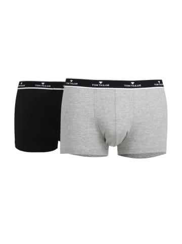 Tom Tailor Boxershort 2er Pack in Grau/Schwarz