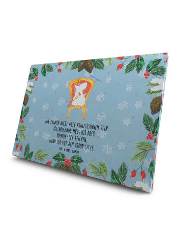 Mr. & Mrs. Panda Adventskalender Einhorn König mit Spruch in Eisblau