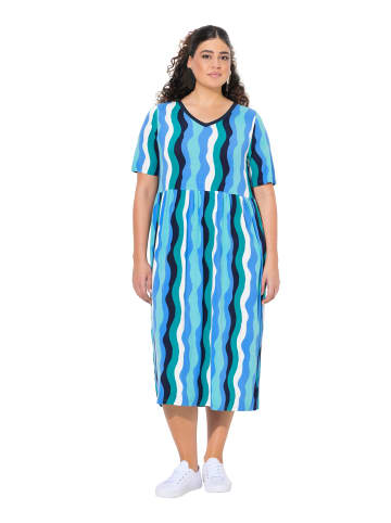 Ulla Popken Jerseykleid in tiefes aqua