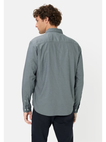 Camel Active Langarm Hemd aus Leinen-Baumwoll-Mix in Sturmblau