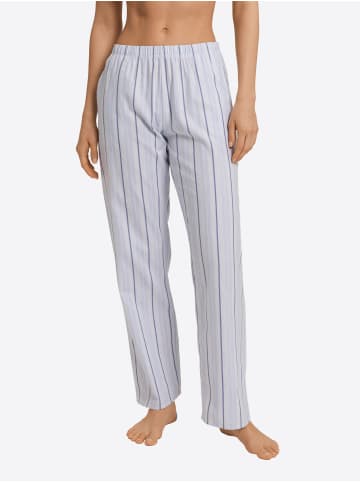 Hanro Pyjamahose Loungy Nights in powder blue stripe