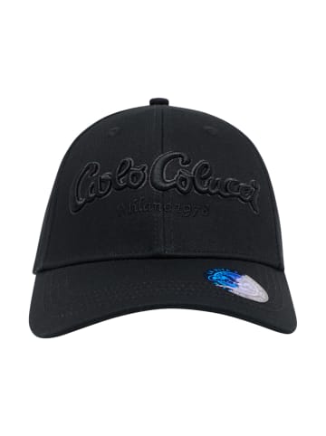 Carlo Colucci Baseball Cap Elezi in Schwarz