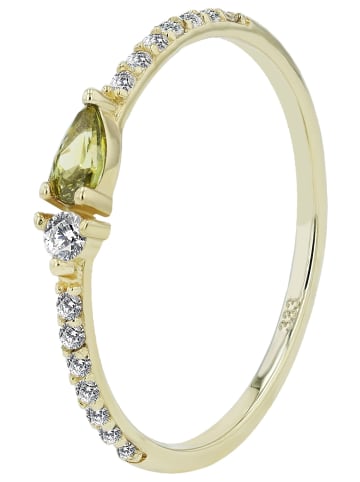 Adeliás Damen Ring aus 333 Gold mit Zirkonia in gold