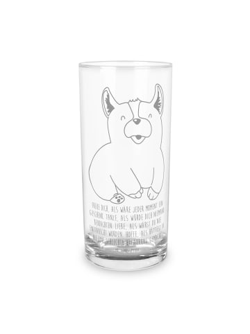 Mr. & Mrs. Panda Wasserglas Corgie mit Spruch in Transparent