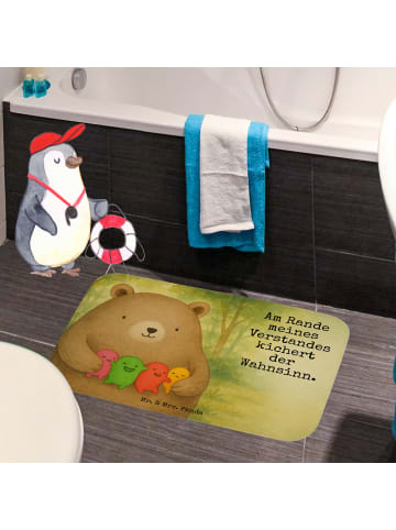 Mr. & Mrs. Panda Badezimmer Matte Bär Gefühl Design mit Spruch in Weiß