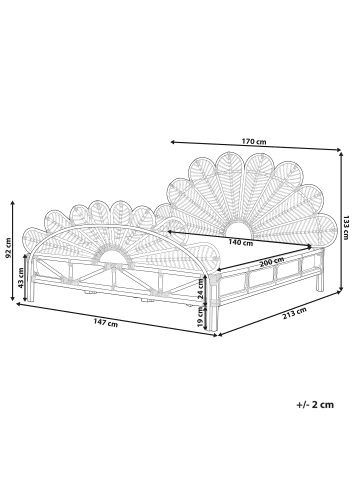 Beliani 2-tlg Doppelbett FLORENTINE in Braun