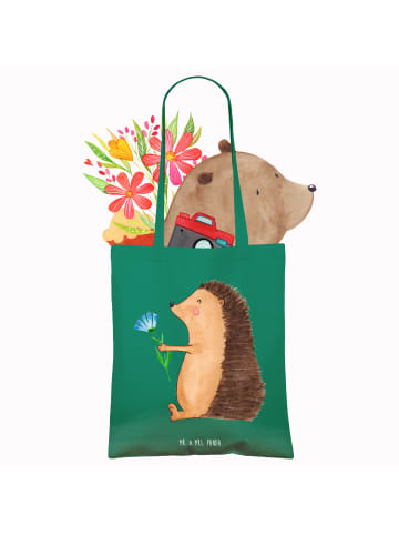 Mr. & Mrs. Panda Tasche Igel Blumen ohne Spruch in Mint