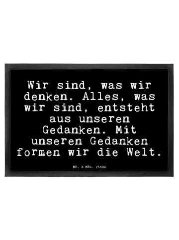 Mr. & Mrs. Panda Schmutzmatte Wir sind, was wir... mit Spruch in Schwarz