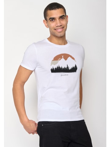 GreenBomb T-Shirt Nature Forest Happy in Weiß
