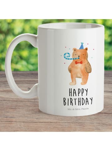 Mr. & Mrs. Panda Kaffeebecher Bär Geburtstag mit Spruch in Weiß