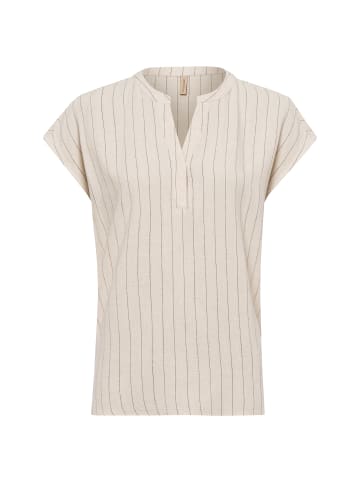 soyaconcept Blusenshirt mit Leinen-Anteil SC-Poula 1 in sand schwarz