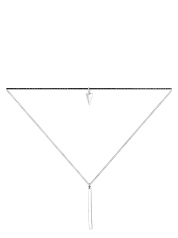 Elli Halskette 925 Sterling Silber Dreieck, Geo, Rechteck in Silber