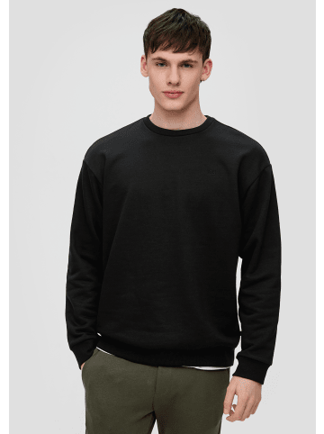 QS Sweatshirt langarm in Schwarz