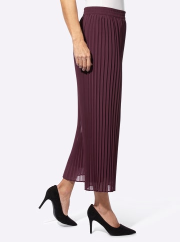 Sieh an! Plisseehose in burgund