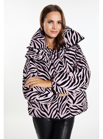 faina Steppjacke Mit Zebra-Print in Mauve Zebra