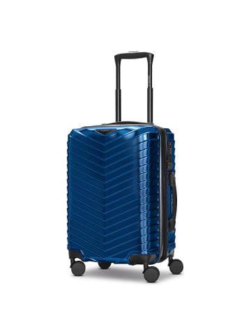 Redolz Essentials 18 4 Rollen Kabinentrolley 55 cm mit Dehnfalte metallic-blue shiny