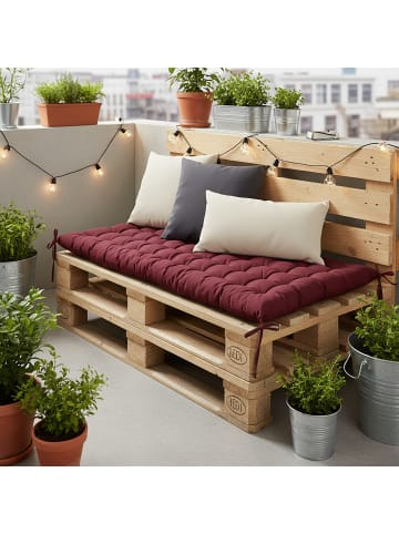 relaxdays Bankauflage in Rot - 180 x 70 cm