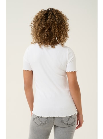 Cream T-shirt CRRibba Slim fit in Snow White