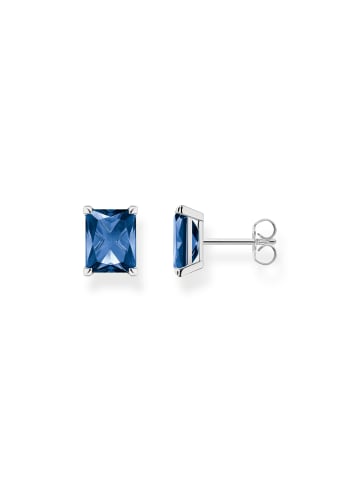 Thomas Sabo Ohrstecker in silberfarben, dunkelblau