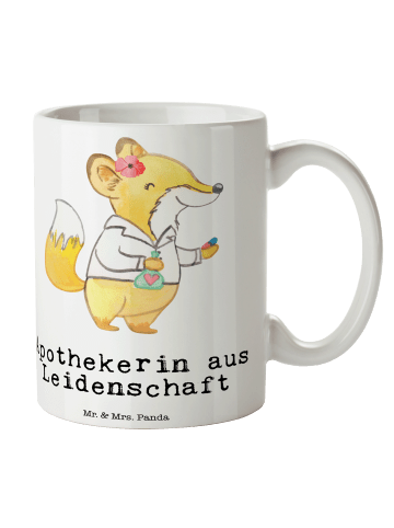 Mr. & Mrs. Panda Tasse Apothekerin Leidenschaft mit Spruch in Weiß