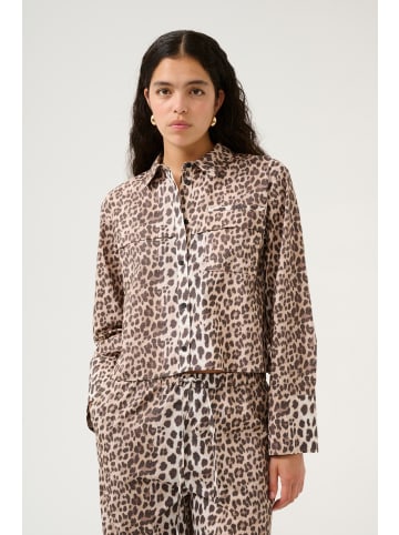 Karen By Simonsen Langarm - Hemd KBUlrike Classic fit in Ulrike print - Simply taupe