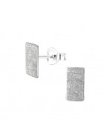 Alexander York Ohrstecker PLÄTTCHEN gebürstet in 925 Sterling Silber, 2-tlg.