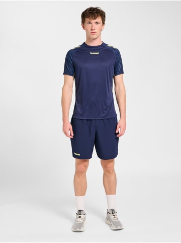 Hummel T-Shirt Hmlblaze in MARINE/SHADOW LIME
