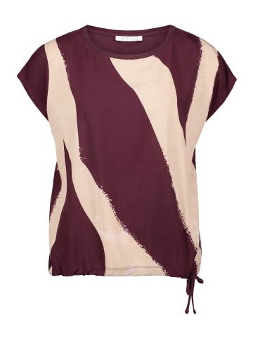 BETTY & CO Casual-Shirt mit Print in Dark Red/Nature
